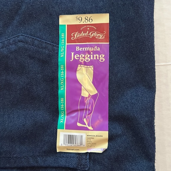 Faded Glory Bermuda Jeggings Size XL/XG (16-18) - Picture 2 of 7